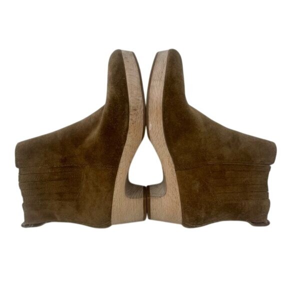 Madewell Benny Chelsea Clog In Suede Boot Size Women’s US 8, color pecan shell - Picture 8 of 16